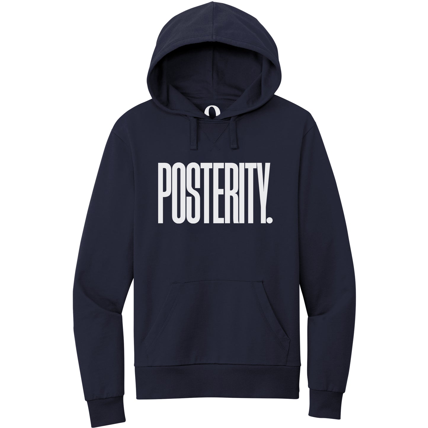 "Posterity." Quorum Pullover Hoodie editorial print in Night Sky Navy