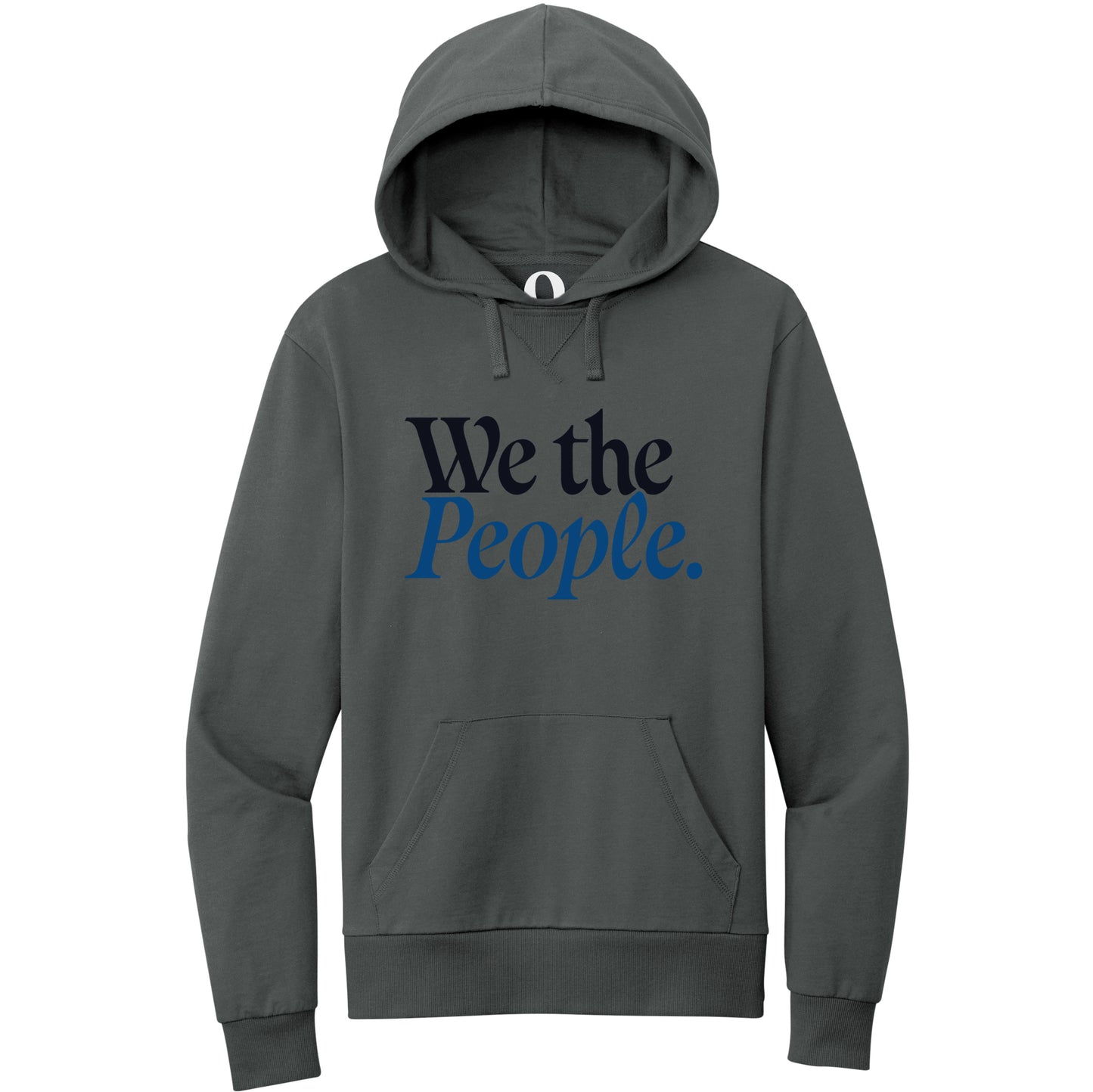 "We the People." Quorum Pullover Hoodie front print in Terrain Grey