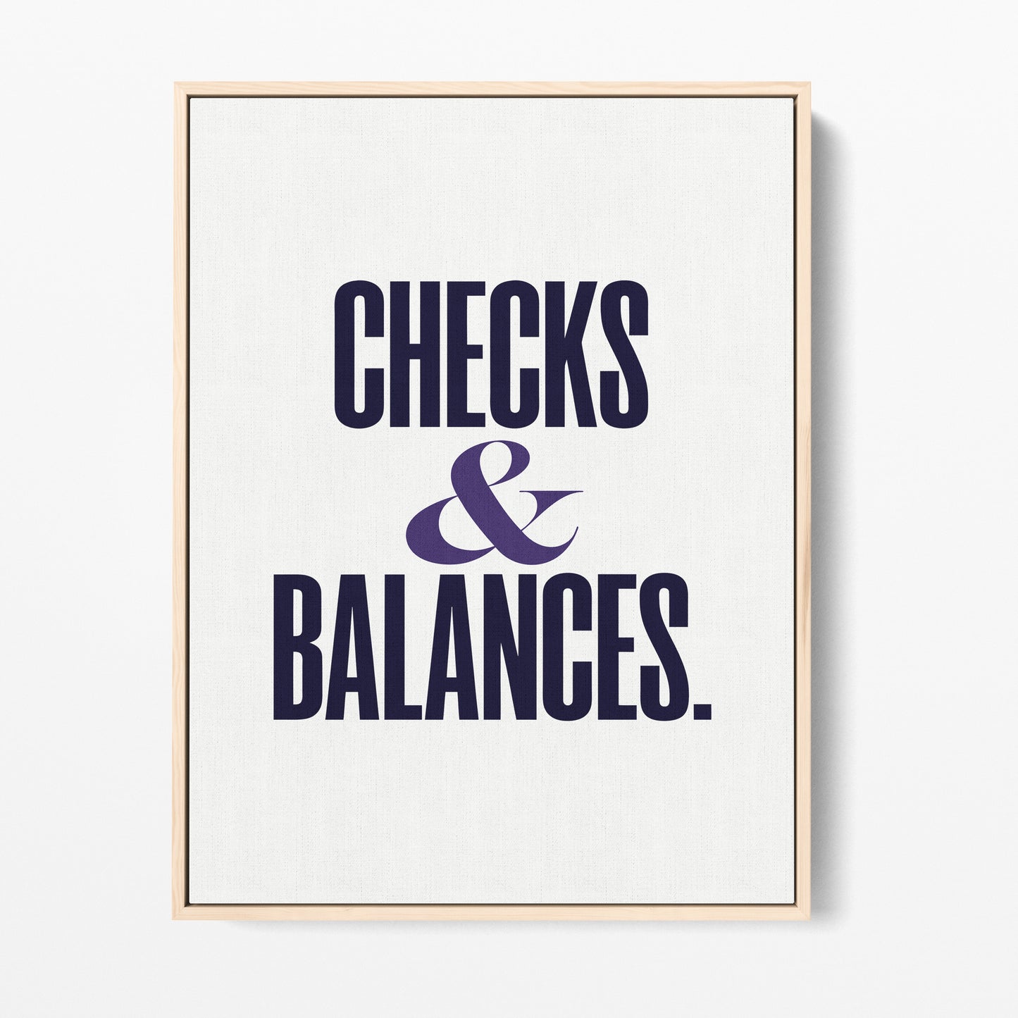 Checks and Balances Canvas Portrait