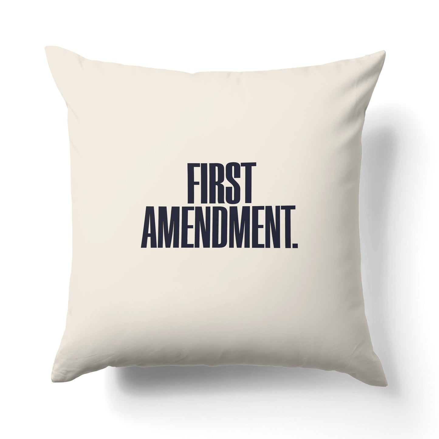 "First Amendment." — Quorum Pillow on Capitol Blue canvas