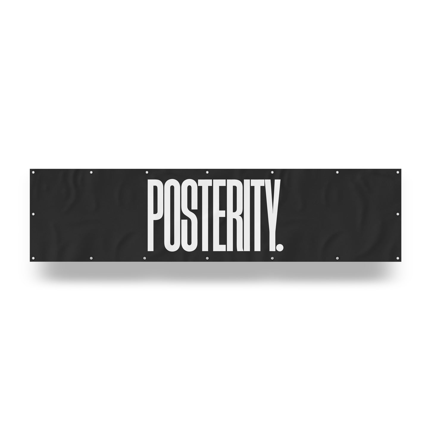 "Posterity." — Quorum vinyl banner