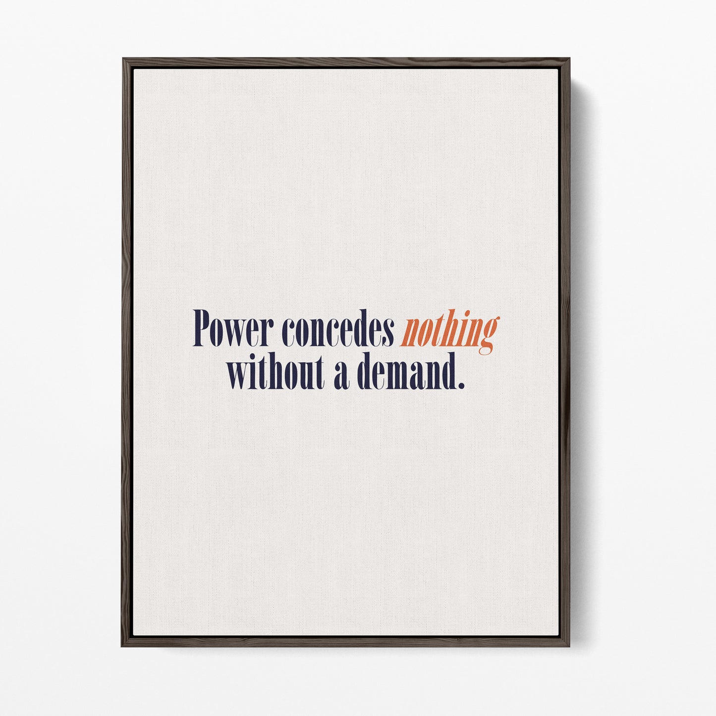 Power Concedes Nothing Canvas Portrait
