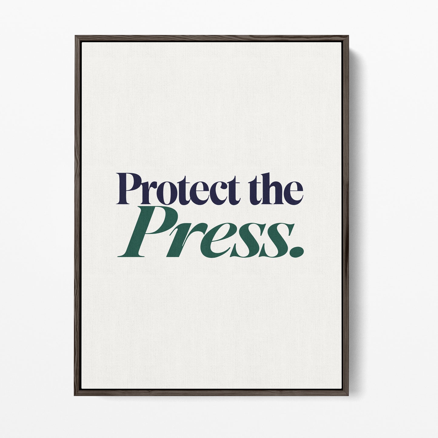 Protect the Press Canvas Portrait