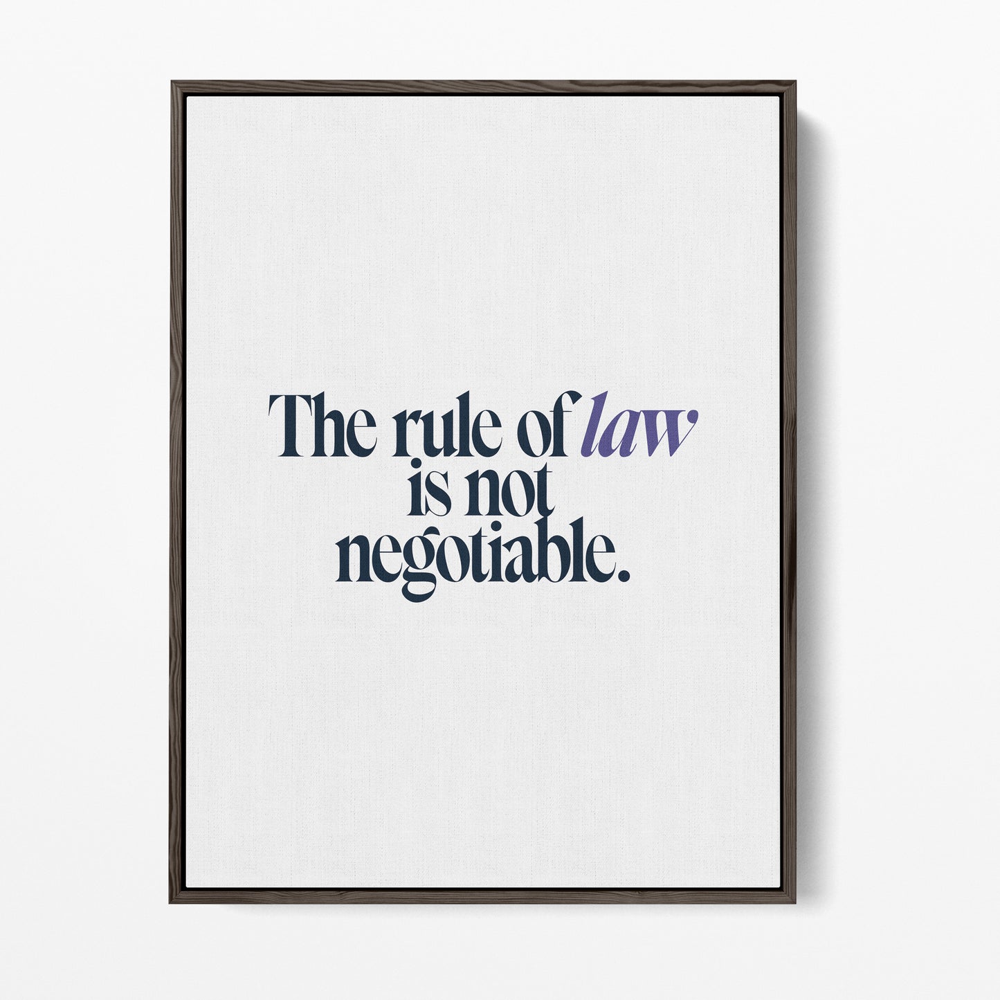Rule of Law Canvas Portrait