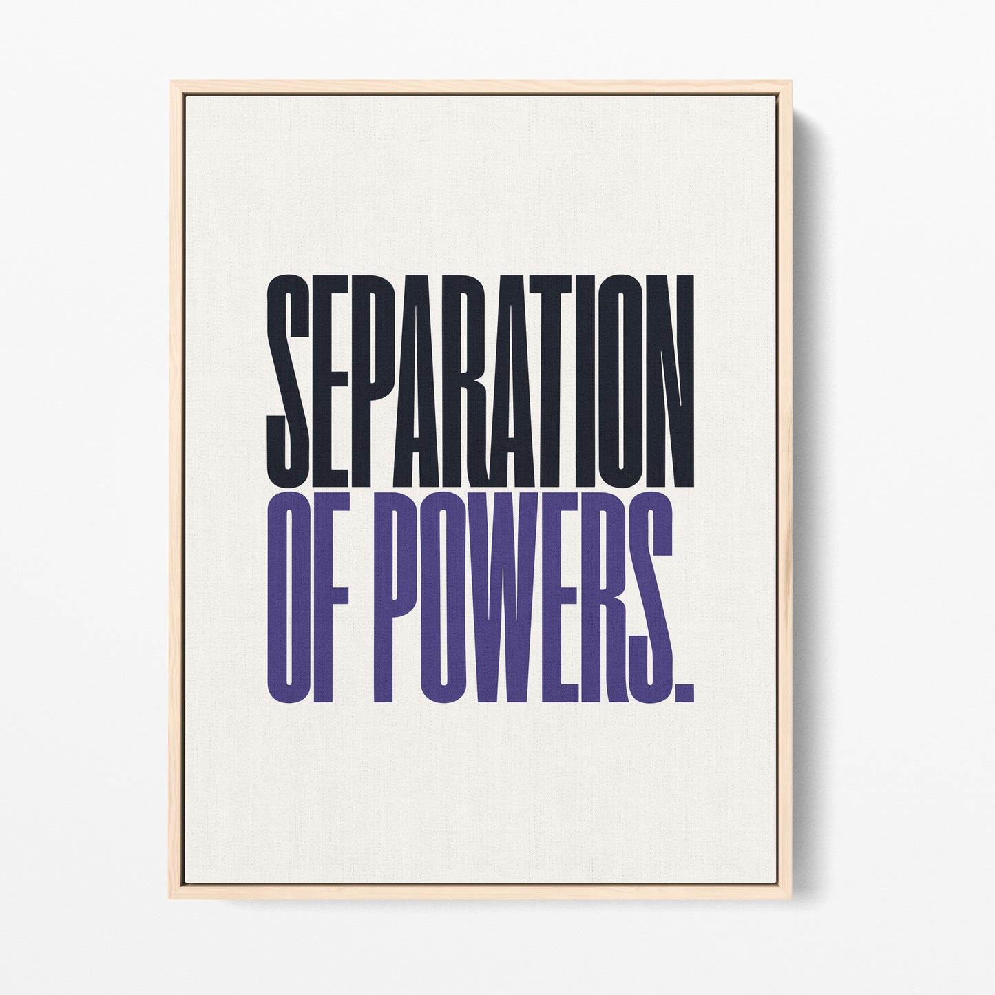 Separation of Powers Canvas Portrait