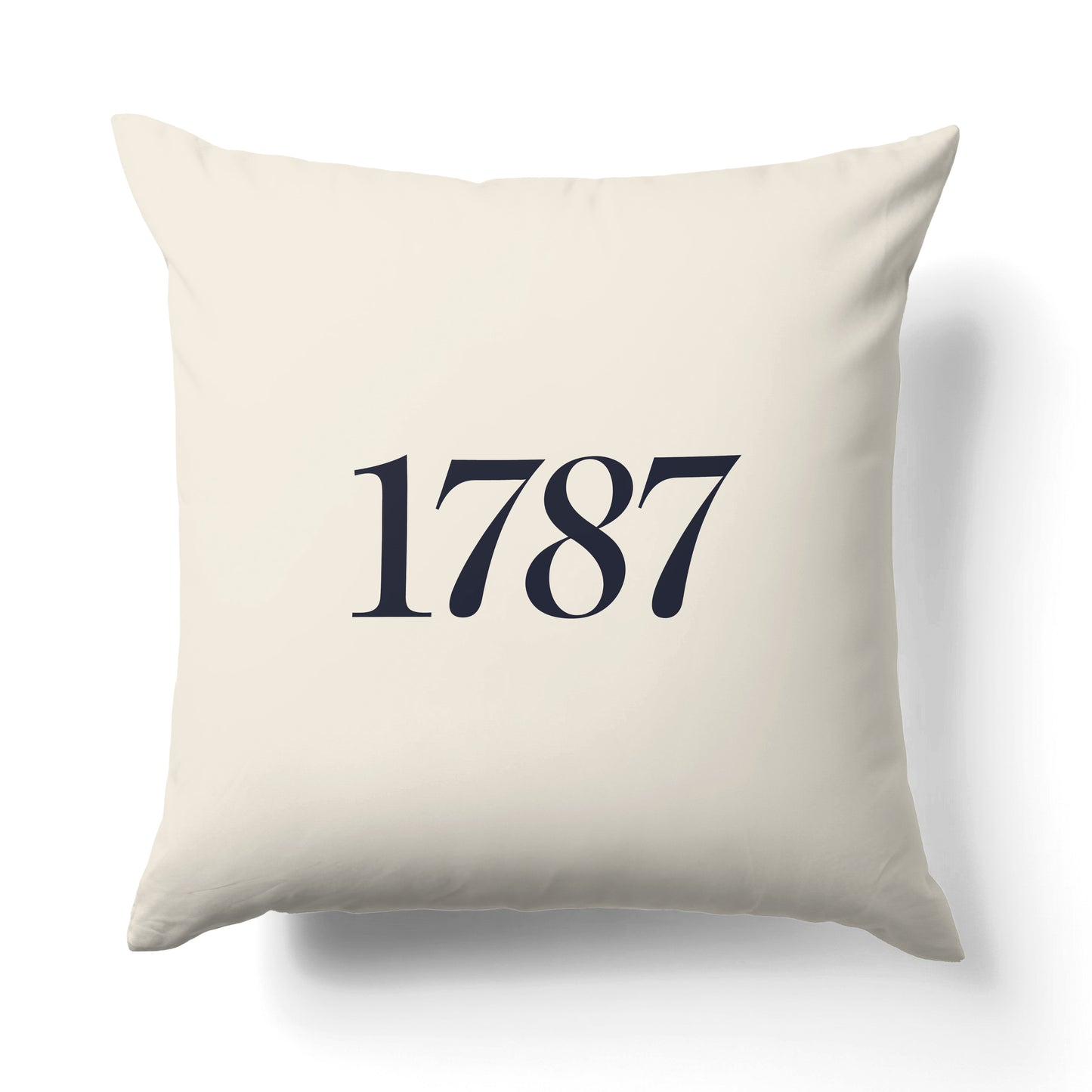 "1787." — Quorum Pillow on Capitol Blue canvas