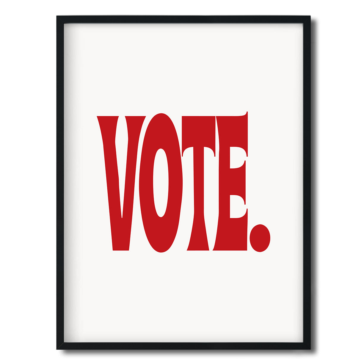 Vote. — Quorum framed Editorial Print in a black frame on a white background