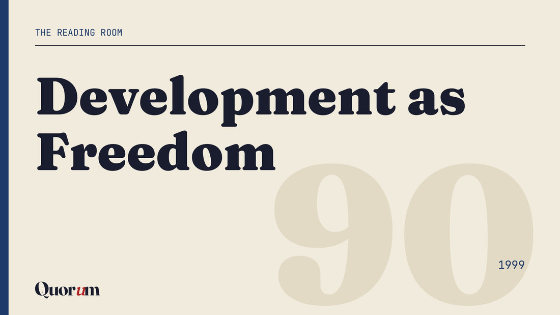 Development as Freedom, a Reading Room essay