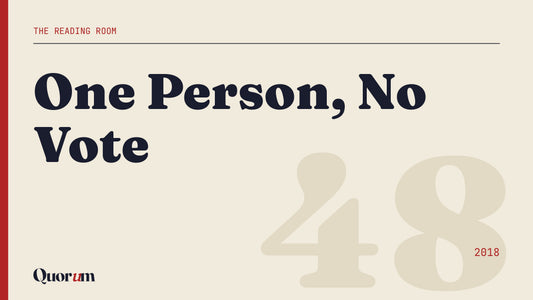 One Person, No Vote, a Reading Room essay