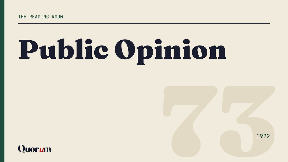 Public Opinion, a Reading Room essay