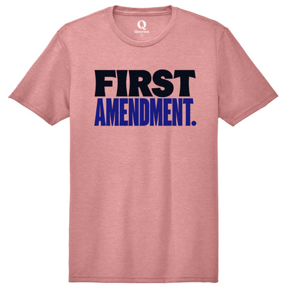 "First Amendment." Quorum Unisex Tri-Blend Tee front print in Vintage Rose