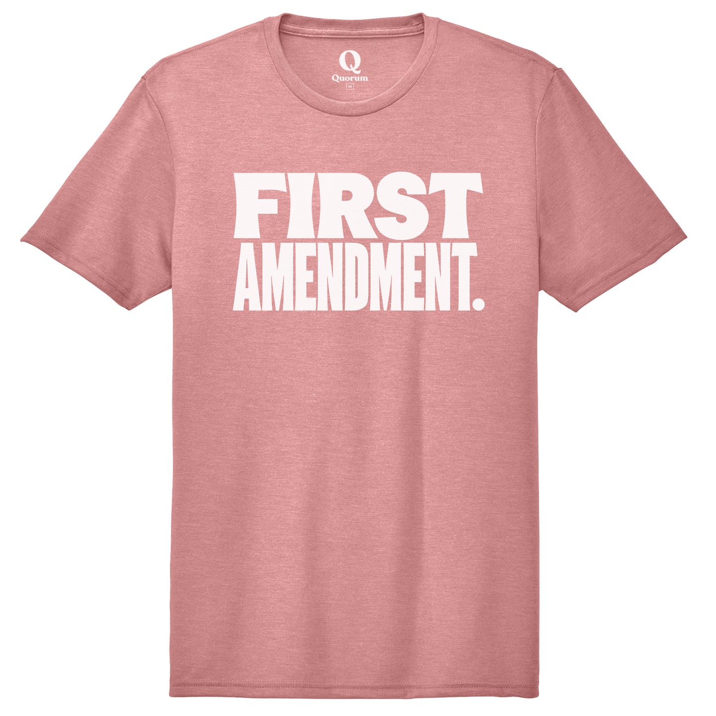 "First Amendment." Quorum Unisex Tri-Blend Tee editorial print in Vintage Rose