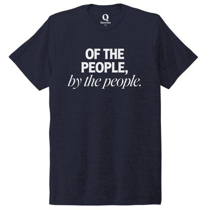 "Of the People, by the People." Quorum Unisex Tri-Blend Tee editorial print in Night Sky Navy