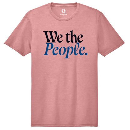 "We the People." Quorum Unisex Tri-Blend Tee front print in Vintage Rose