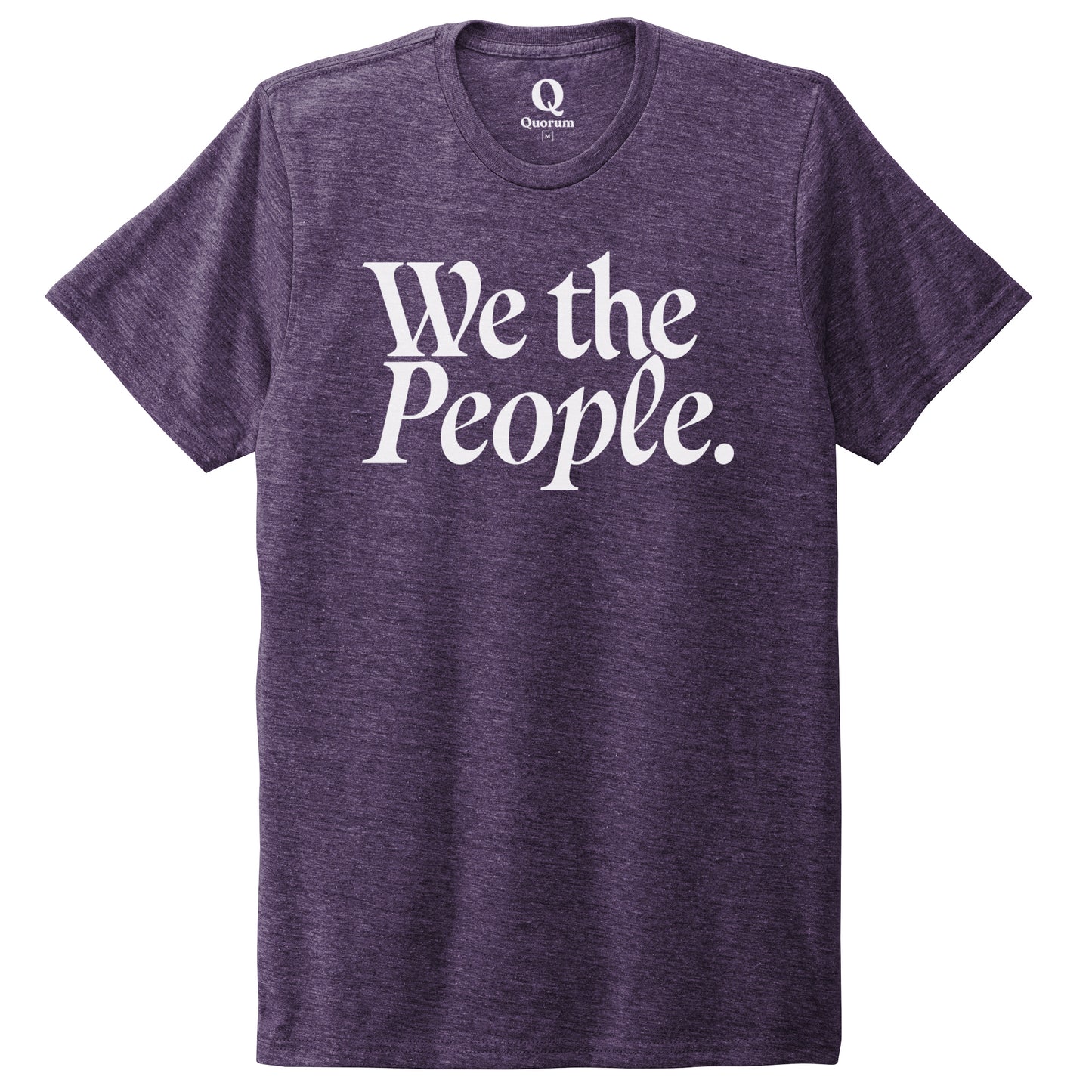 "We the People." Quorum Unisex Tri-Blend Tee editorial print in Huckleberry