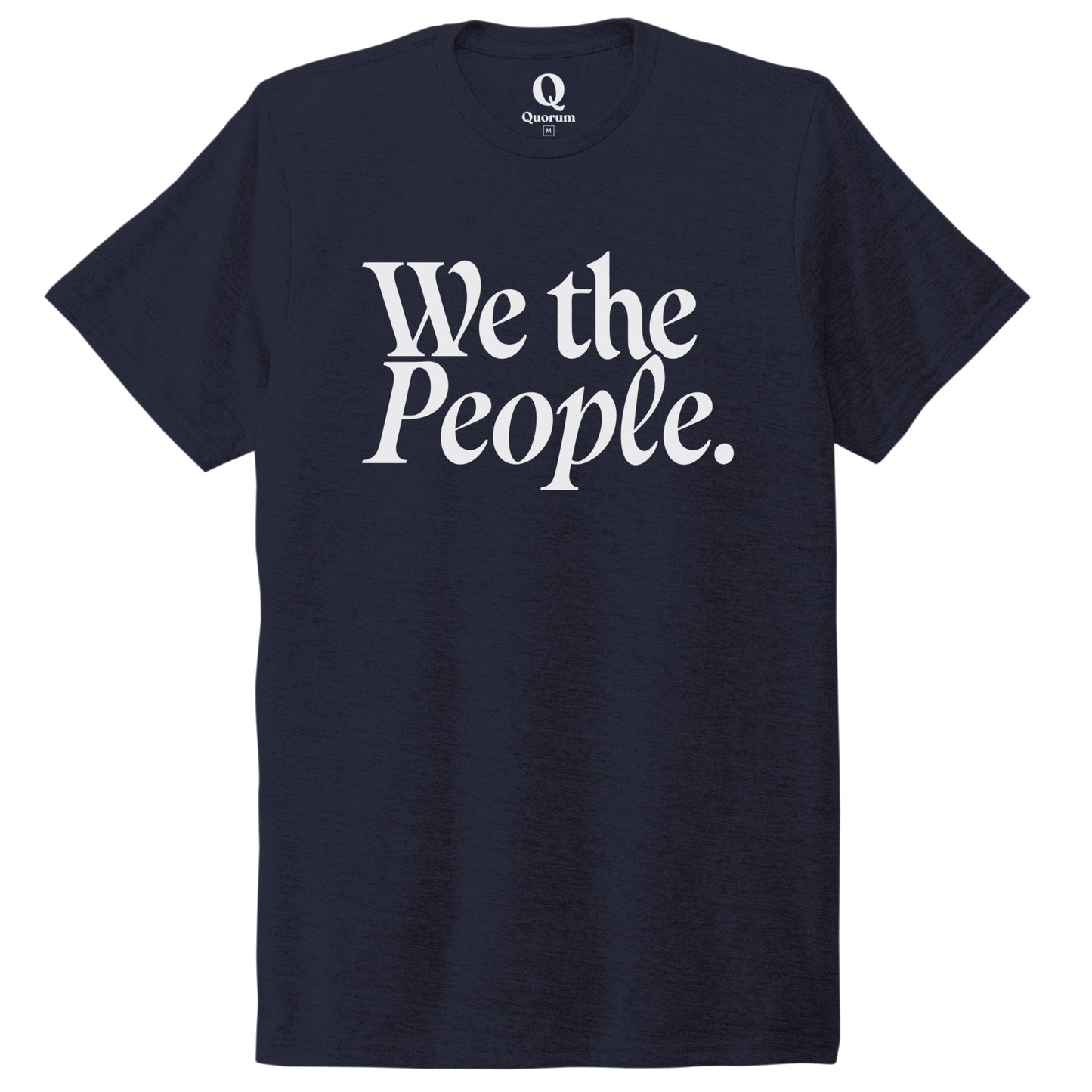 "We the People." Quorum Unisex Tri-Blend Tee editorial print in Night Sky Navy