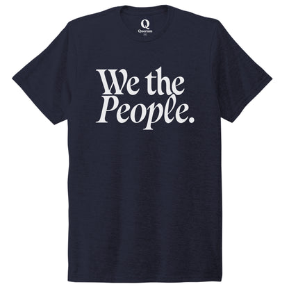 "We the People." Quorum Unisex Tri-Blend Tee editorial print in Night Sky Navy
