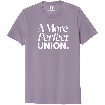 "A More Perfect Union." Quorum Unisex 100% Organic Cotton Tee editorial print in Cosmic Purple