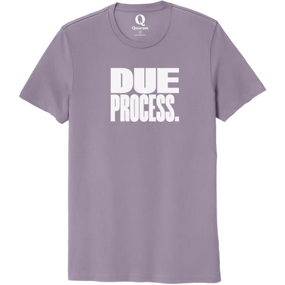 "Due Process." Quorum Unisex 100% Organic Cotton Tee editorial print in Cosmic Purple