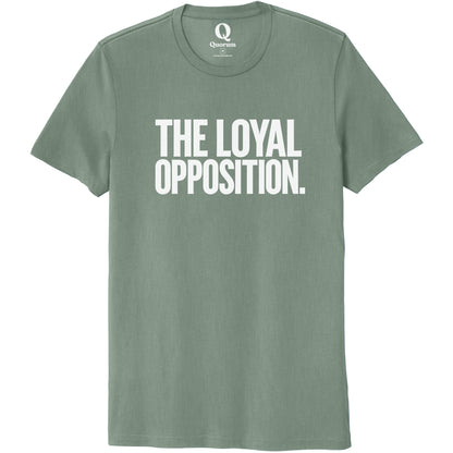 "The Loyal Opposition." Quorum Unisex 100% Organic Cotton Tee editorial print in Matcha Green