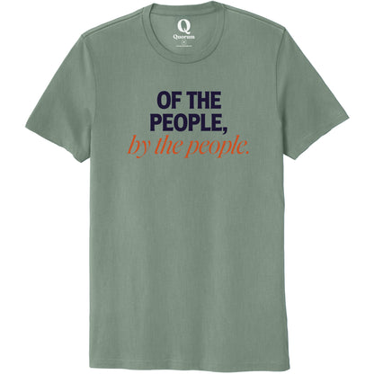 "Of the People, by the People." Quorum Unisex 100% Organic Cotton Tee front print in Matcha Green