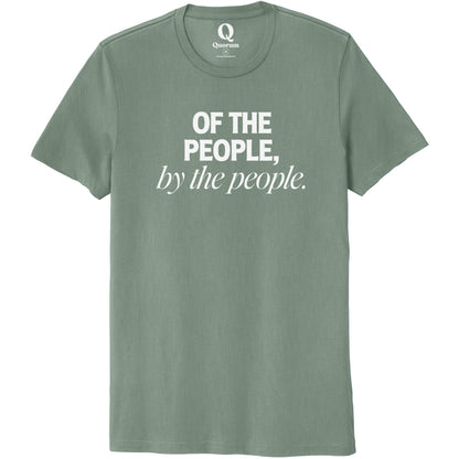 "Of the People, by the People." Quorum Unisex 100% Organic Cotton Tee editorial print in Matcha Green