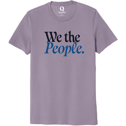 "We the People." Quorum Unisex 100% Organic Cotton Tee front print in Cosmic Purple