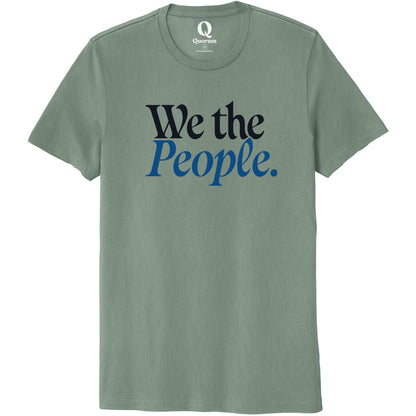 "We the People." Quorum Unisex 100% Organic Cotton Tee front print in Matcha Green