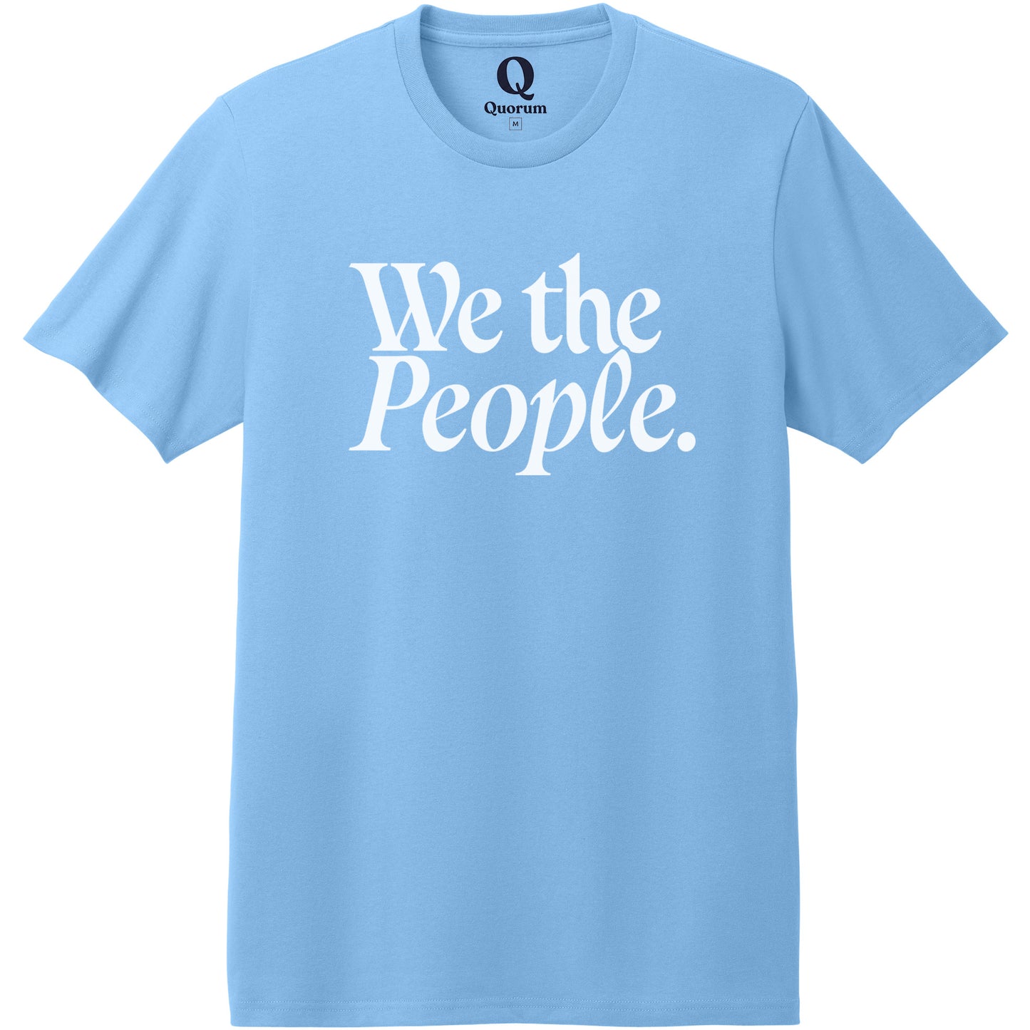 "We the People." Quorum Heavyweight Recycled Cotton Tee editorial print in Arctic Blue