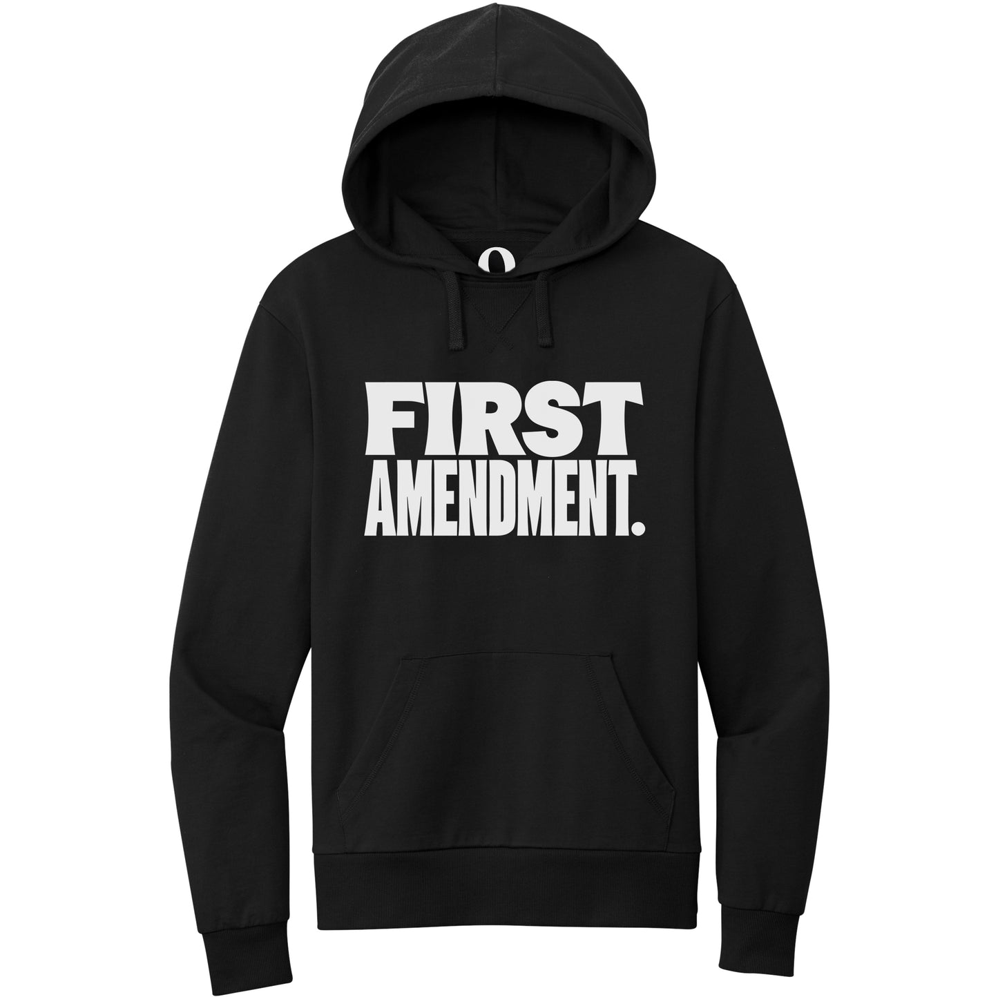 "First Amendment." Quorum Pullover Hoodie editorial print in Deep Black