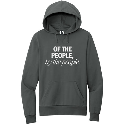 "Of the People, by the People." Quorum Pullover Hoodie editorial print in Terrain Grey