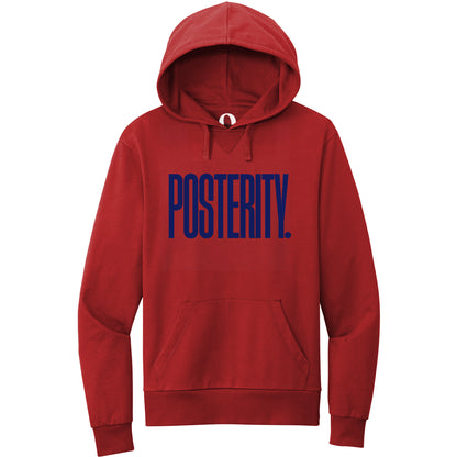 "Posterity." Quorum Pullover Hoodie front print in Revolution Red