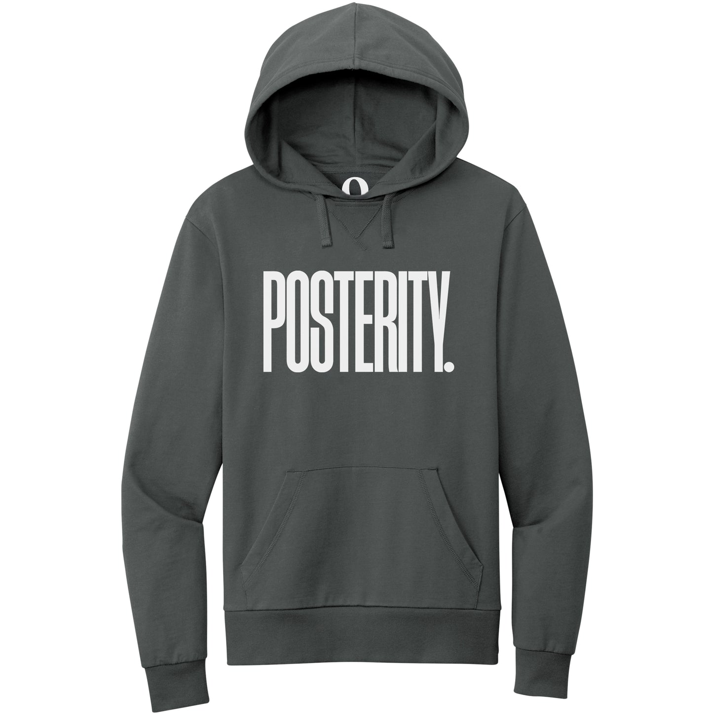 "Posterity." Quorum Pullover Hoodie editorial print in Terrain Grey