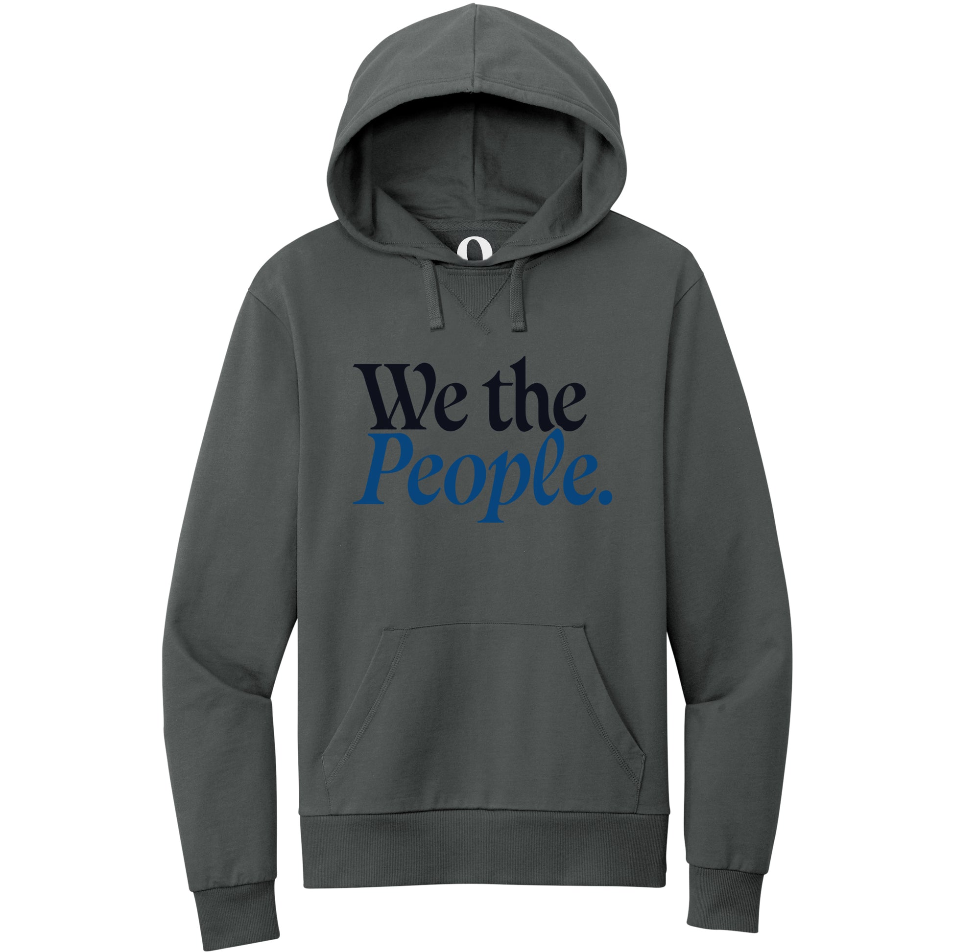"We the People." Quorum Pullover Hoodie front print in Terrain Grey