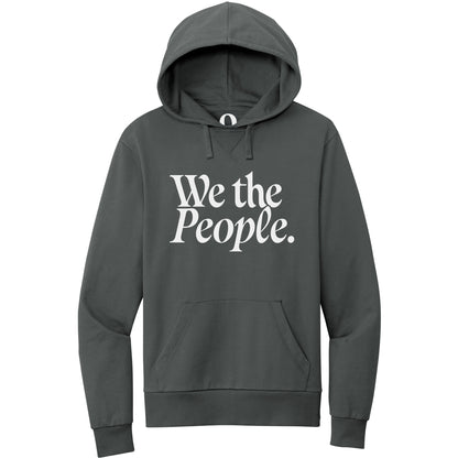 "We the People." Quorum Pullover Hoodie editorial print in Terrain Grey