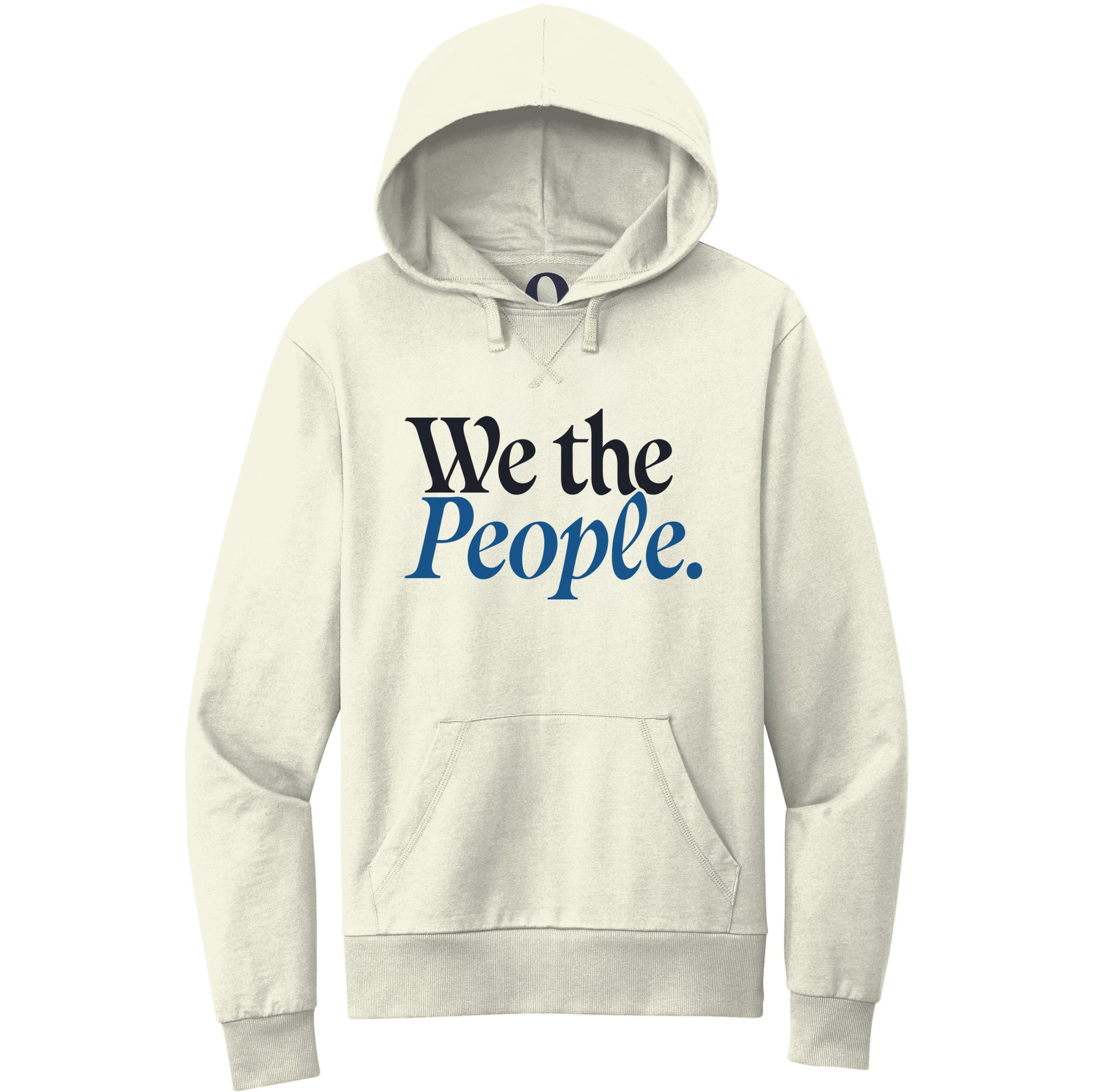 "We the People." Quorum Pullover Hoodie front print in White Sand
