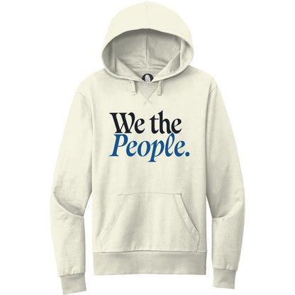 "We the People." Quorum Pullover Hoodie front print in White Sand