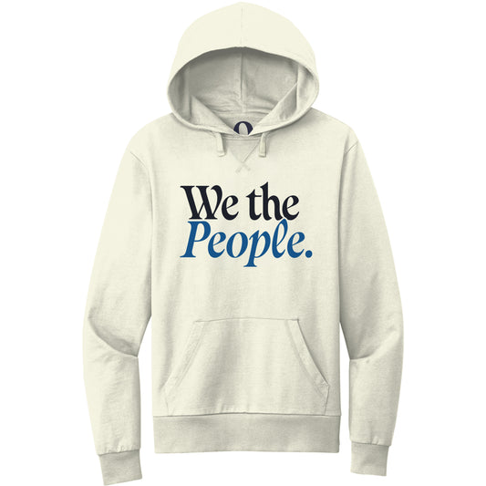 "We the People." Quorum Pullover Hoodie front print in White Sand