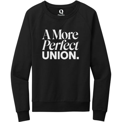 "A More Perfect Union." Quorum Crewneck Sweatshirt editorial print in Deep Black