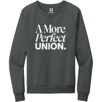 "A More Perfect Union." Quorum Crewneck Sweatshirt editorial print in Terrain Grey