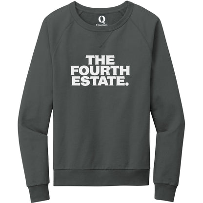 "The Fourth Estate." Quorum Crewneck Sweatshirt editorial print in Terrain Grey