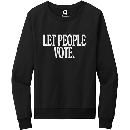 "Let People Vote." Quorum Crewneck Sweatshirt editorial print in Deep Black