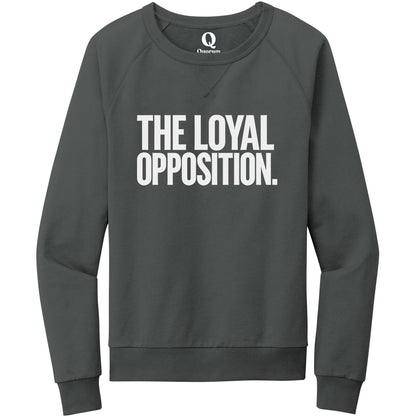 "The Loyal Opposition." Quorum Crewneck Sweatshirt editorial print in Terrain Grey