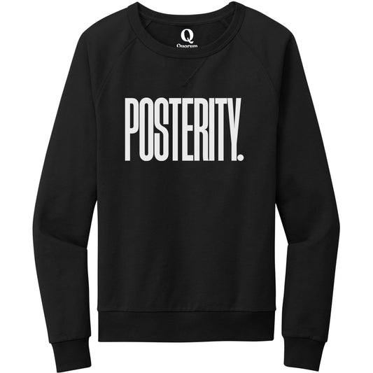 "Posterity." Quorum Crewneck Sweatshirt editorial print in Deep Black