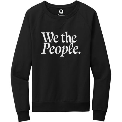 "We the People." Quorum Crewneck Sweatshirt editorial print in Deep Black