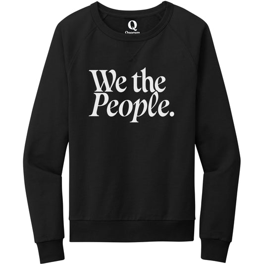"We the People." Quorum Crewneck Sweatshirt editorial print in Deep Black