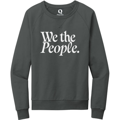 "We the People." Quorum Crewneck Sweatshirt editorial print in Terrain Grey
