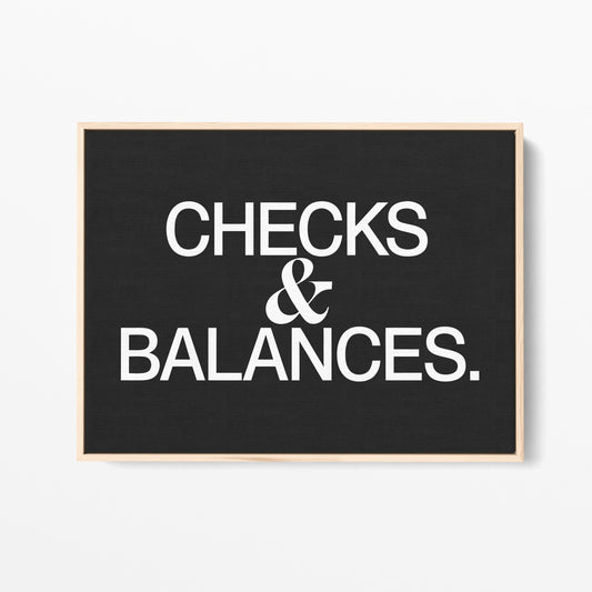 Checks and Balances Canvas Landscape
