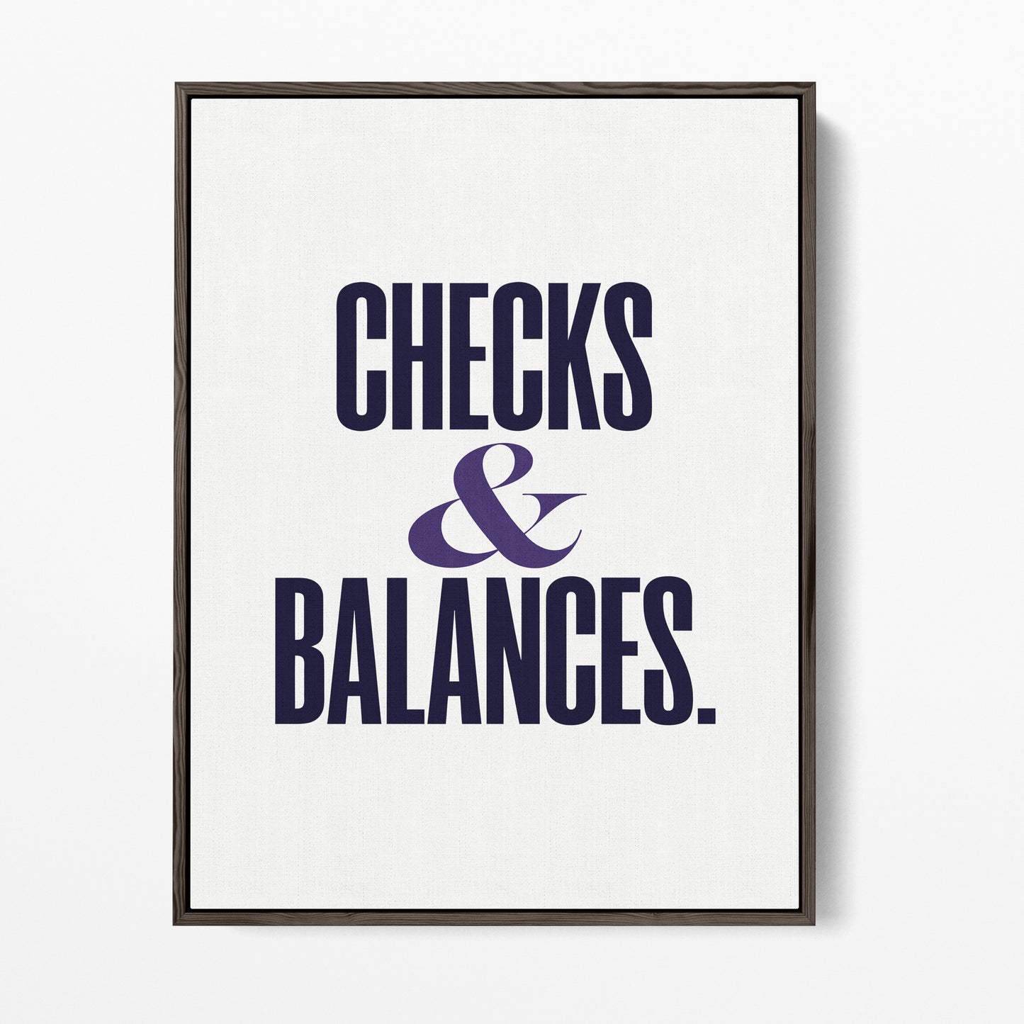 Checks and Balances Canvas Portrait