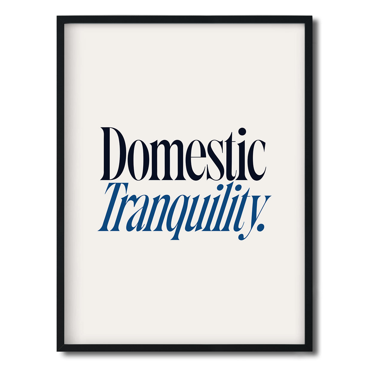 Domestic Tranquility. — Quorum framed Editorial Print in a black frame on a white background